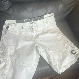 White Cavi cargo shorts
